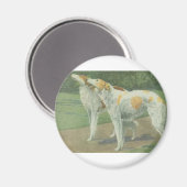 Aimant Borzoi (Wolfhound russe) (Recto/Verso)