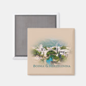 Aimant Bosnie-Herzégovine : Mostar (Recto/Verso)