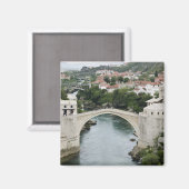Aimant Bosnie-Herzégovine - Mostar. L'ancien pont (Recto/Verso)