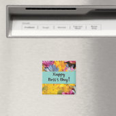 Aimant Boss’s Day Merci Gerbera Daisies (In Situ (Lave-vaisselle))