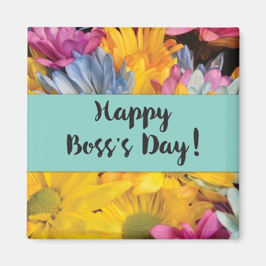 Aimant Boss’s Day Merci Gerbera Daisies (Devant)