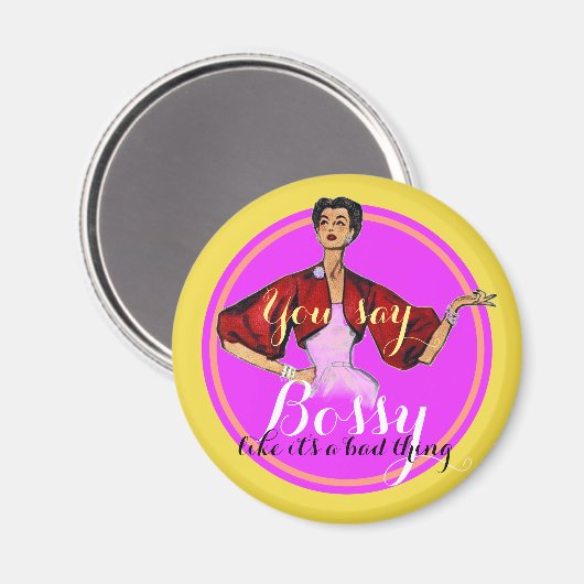 Aimant Bossy Gal Retro (Recto/Verso)