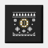 Aimant Boston Bruins Vacances de Noël moche (Devant)