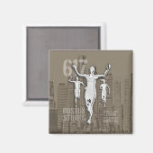 Aimant Boston City Strong se souvient d'un décor de style (Recto/Verso)