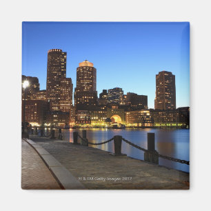 Aimant Boston Harbour et skyline. Boston est l'un des 6