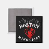 Aimant Boston Loves Mince Pies Cityscape (Recto/Verso)