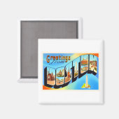 Aimant Boston Massachusetts MA Vintage voyage Souvenir (Recto/Verso)