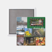 Aimant Boston, Massachusetts Photo Collage (Recto/Verso)