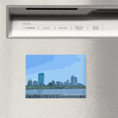 Aimant Boston Skyline Charles River Peinture (In Situ (Lave-vaisselle))