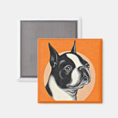 Aimant Boston terrier (Recto/Verso)