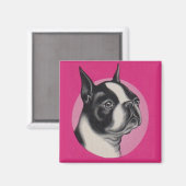 Aimant Boston terrier (Recto/Verso)