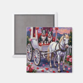 Aimant Boston Terrier Dog Valentine's Day (Recto/Verso)