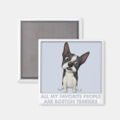 Aimant Boston Terrier Favorite (Recto/Verso)