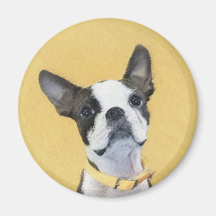 Aimant Boston Terrier Peinture - Cute Original Chien Art
