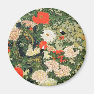 Aimant Botan Shoukinzu Motif de fleurs florales colorées