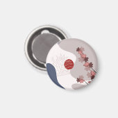 Aimant Botanique Boho Blue Magenta (Recto/Verso)