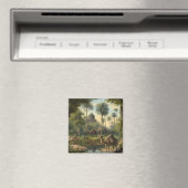 Aimant Botanique : dromadaires dans la jungle près d'une  (In Situ (Lave-vaisselle))