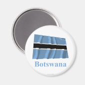 Aimant Botswana - Drapeau avec nom (Recto/Verso)