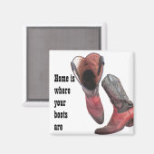 Aimant Botte de cowboy occidentale (Recto/Verso)