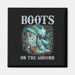 Aimant Bottes de cowgirl sur le terrain correspondant au