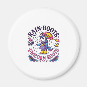 Aimant Bottes de pluie licorne et maillot commercial Lico