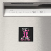 Aimant Bottes roses et bling c'est mon truc (In Situ (Lave-vaisselle))