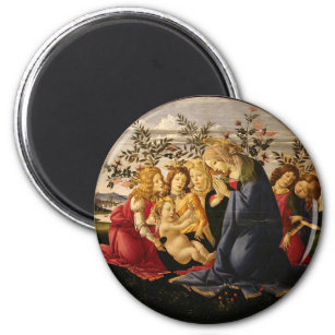 Aimant Botticelli Madonna Adorant l'enfant avec 5 anges