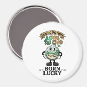 Aimant Botto Born Lucky Magic Potion Retro Cartoon Mascot (Recto/Verso)