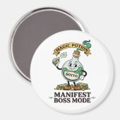 Aimant Botto Manifest Boss Mode Retro 1930s Cartoon Potio (Recto/Verso)