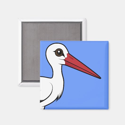 Aimant Bouche blanche Birdorable (Recto/Verso)