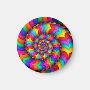Aimant bouclé de spirale d'arc-en-ciel de bobine