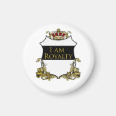 Aimant Bouclier de la Couronne Royale Je Suis Royal (Devant)
