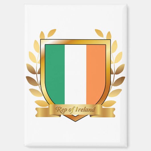 Aimant Bouclier du drapeau de la République d'Irlande (Recto)
