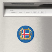 Aimant Bouclier du drapeau de l'Islande (In Situ (Lave-vaisselle))
