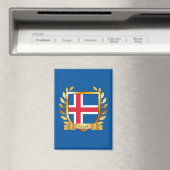Aimant Bouclier du drapeau de l'Islande (In Situ (Lave-vaisselle))