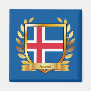 Aimant Bouclier du drapeau islandais