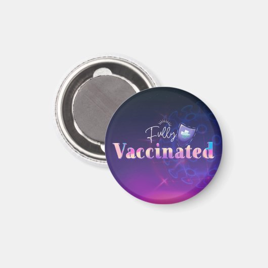 Aimant Bouclier holographique entièrement vacciné (Recto/Verso)