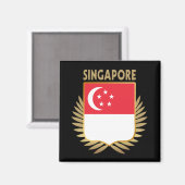 Aimant Bouclier indicateur de Singapour (Recto/Verso)