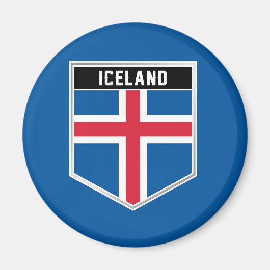 Aimant Bouclier indicateur Islande (Devant)
