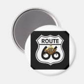 Aimant Bouclier Masonic Route 66 (Recto/Verso)