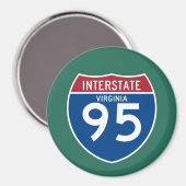 Aimant Bouclier routier inter-États Virginia VA I-95 - (Recto/Verso)