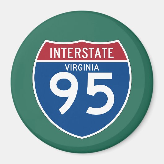 Aimant Bouclier routier inter-États Virginia VA I-95 - (Devant)