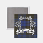 Aimant Bouclier Tartan Swan (Recto/Verso)