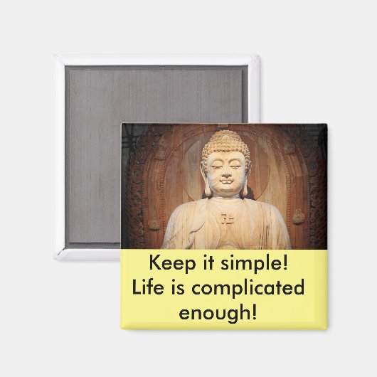 Aimant Bouddha avec citation (Recto/Verso)