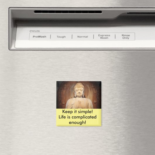 Aimant Bouddha avec citation (In Situ (Lave-vaisselle))