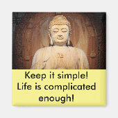 Aimant Bouddha avec citation (Devant)