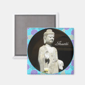 Aimant Bouddha blues Shanti (Recto/Verso)