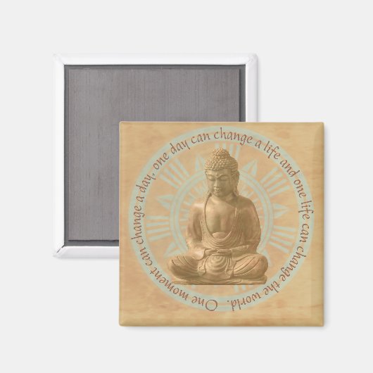 Aimant Bouddha - Changer Le Monde Mandala (Recto/Verso)