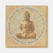 Aimant Bouddha - Changer Le Monde Mandala (Devant)