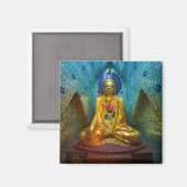 Aimant Bouddha dans une alcôve ornée (Recto/Verso)